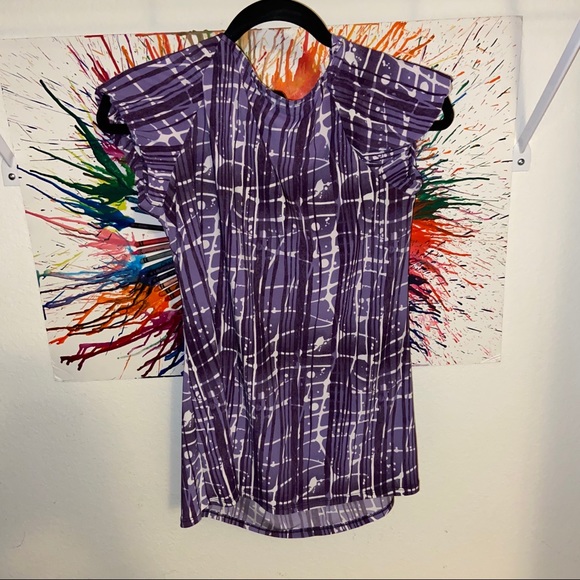 Daisy Fuentes purple blouse. Purple blouse - Picture 2 of 5